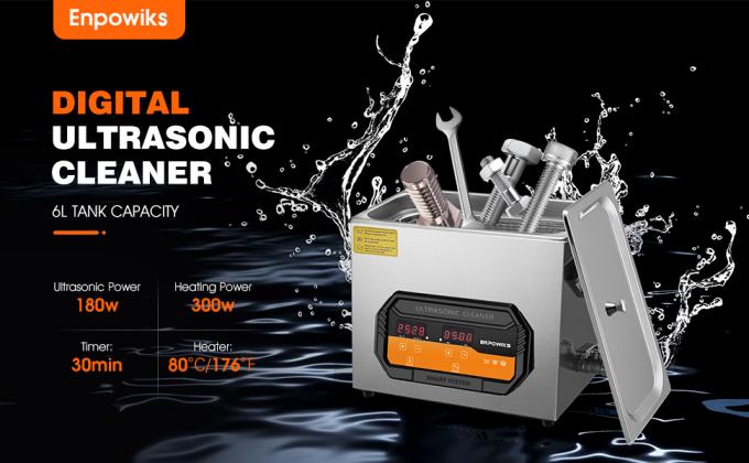 Máquina de limpieza por ultrasonidos de 180W Digital 6 Litros Limpiador por ultrasonidos 0