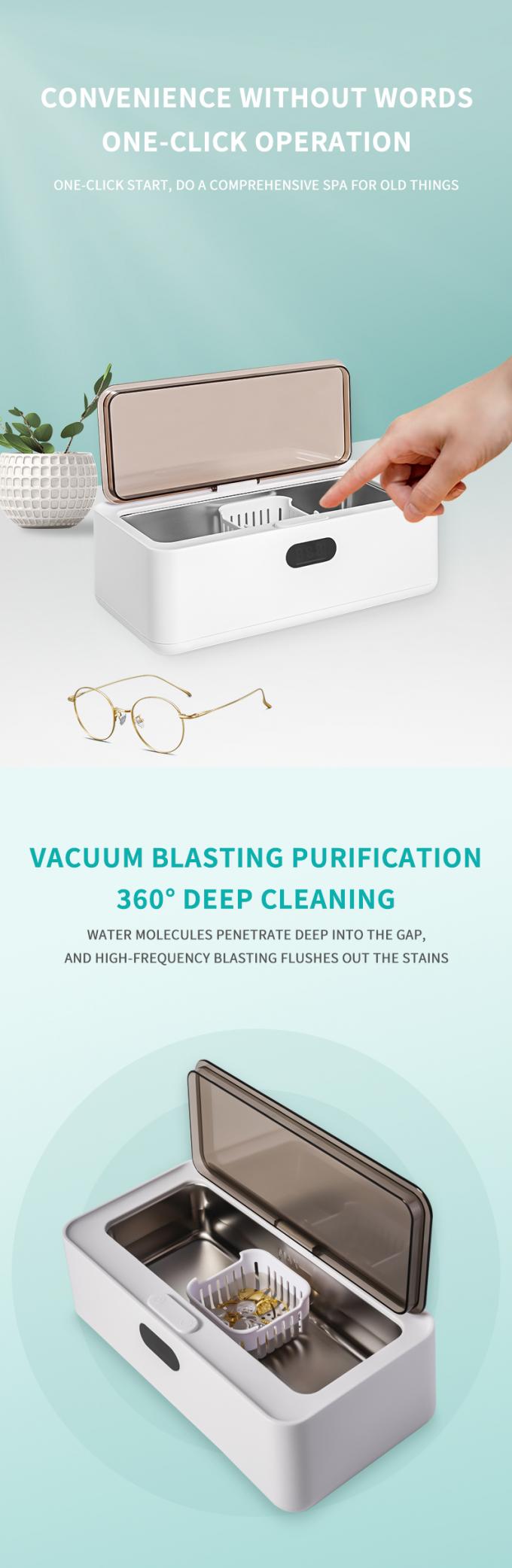 Mini lavadora por ultrasonidos 450 ml limpiadora de gafas portátil por ultrasonidos 1