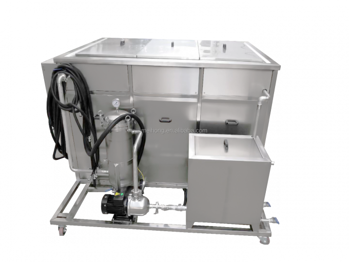 Máquina de limpieza por ultrasonido de la cabeza del cilindro del motor 28khz con sistema de filtro de aceite 7
