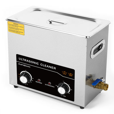 Limpiador ultrasónico mecánico de 6L con calentador, ultrasonido potente de 180w para piezas de relojes, vidrio, motor de automóvil, motocicleta y dentales