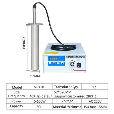 30 litros limpiador de ultrasonido inmersible 600W transductor inmersible
