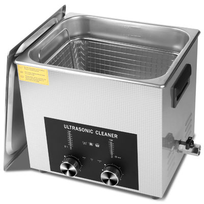 Limpieza profesional por ultrasonido 10L 240W Limpieza de joyas por ultrasonido comercial con temporizador codificado, calentador y canasta, aplicación múltiple para joyas, gafas, cadenas, relojes