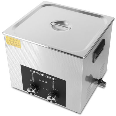 Limpiador ultrasónico profesional de 15L con temporizador codificado Cesta de calefacción multi-aplicación para joyería Gafas cadenas relojes