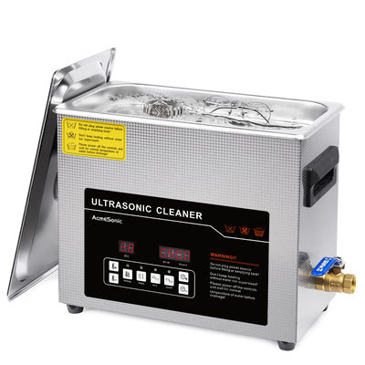 Limpieza de piezas por ultrasonido de 6L SUS 304 Limpieza por ultrasonido de laboratorio de materiales