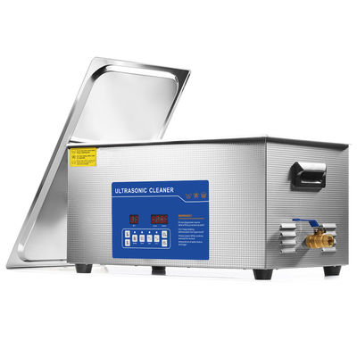 Limpiador ultrasónico de 110V/220V 480W para motocicletas, repuestos, cadenas de herramientas 22L Capacidad 28/40 kHz Control digital de frecuencia