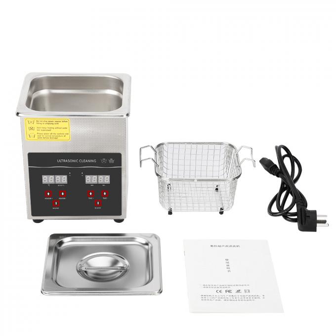 Máquina de limpieza por ultrasonidos de 60W Esterilizador de baño por ultrasonidos 2L 0