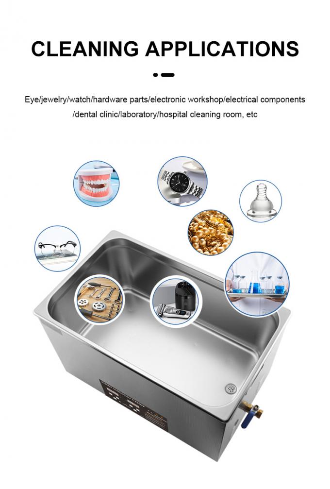 Máquina de limpieza por ultrasonidos de 40khz 600w Limpiadora de joyas por ultrasonidos metálicos 9