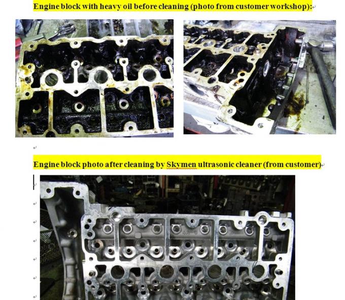 9Kw de calefacción industrial máquina de limpieza por ultrasonidos para limpieza de carbono del motor del automóvil 11